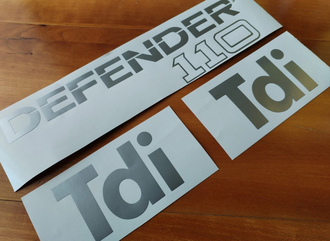 Defender 90 110 Td5 Tdi - Reproduction Rear Front Side Decals / Stickers