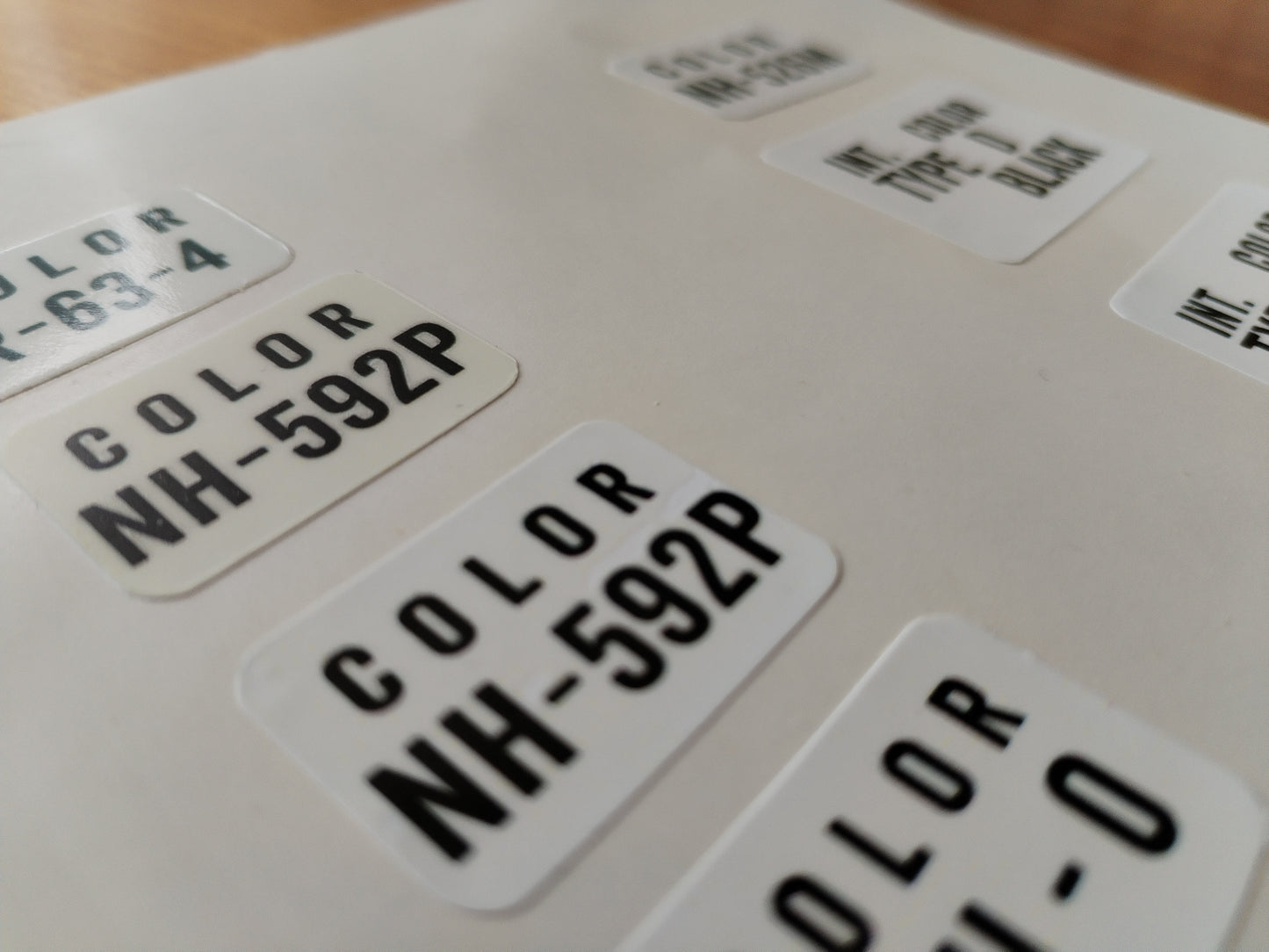 Paint Code Sticker - Fits Honda Civic EG EF CRX DC2 Integra Del Sol - Aftermarket Decal