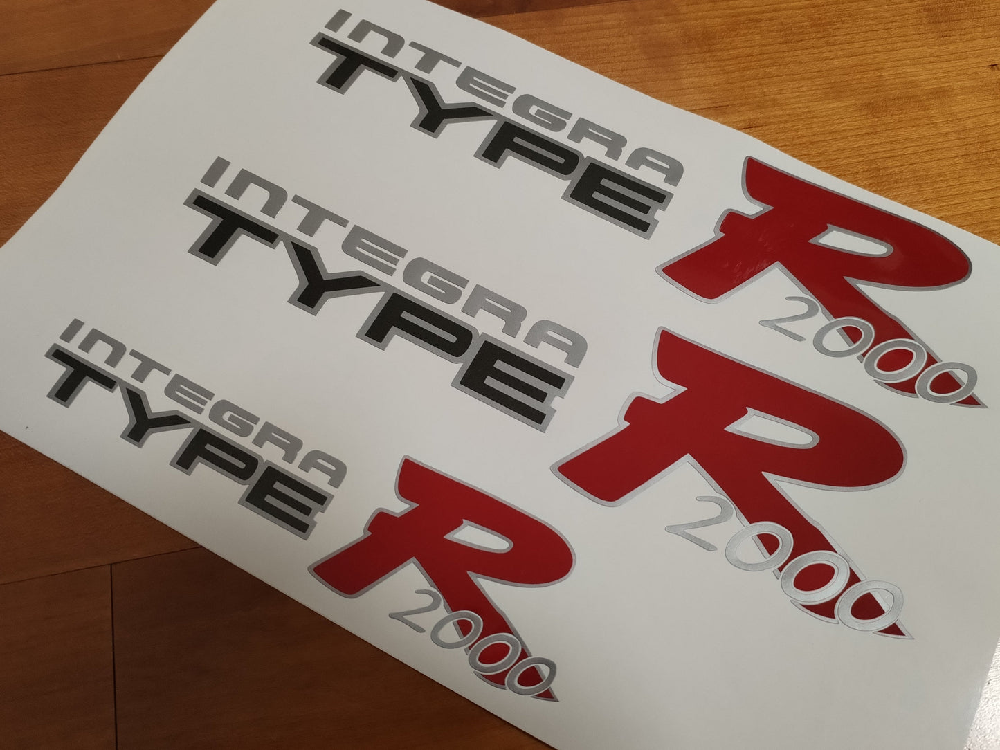 Integra DC2 Type R 2000 - Fits DC2 B18 - Reproduction Side Decal / Stickers