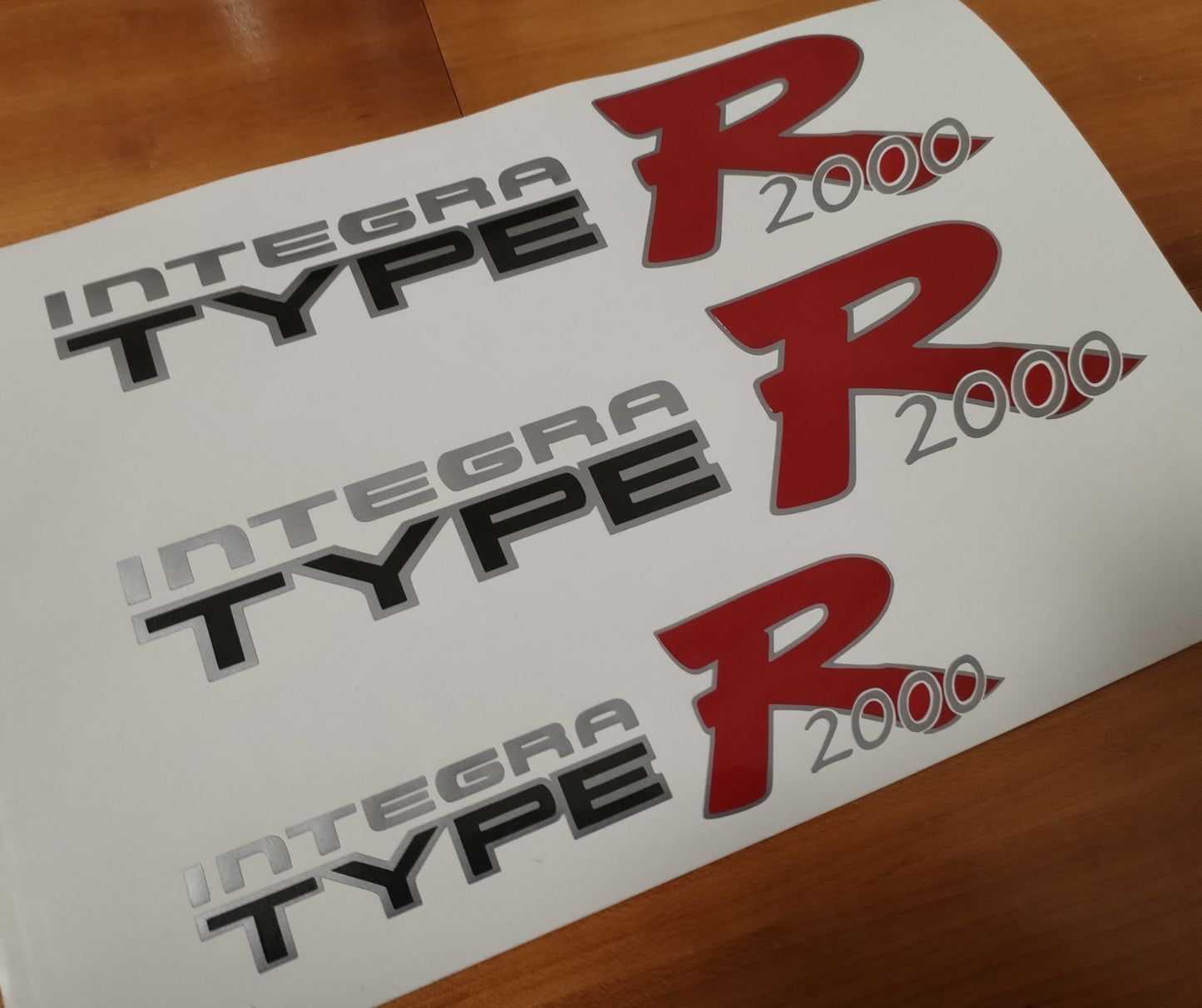 Integra DC2 Type R 2000 - Fits DC2 B18 - Reproduction Side Decal / Stickers