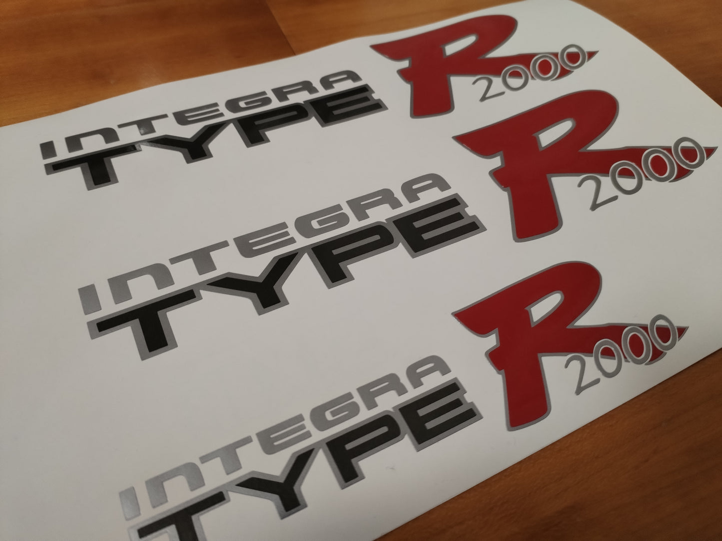 Integra DC2 Type R 2000 - Fits DC2 B18 - Reproduction Side Decal / Stickers