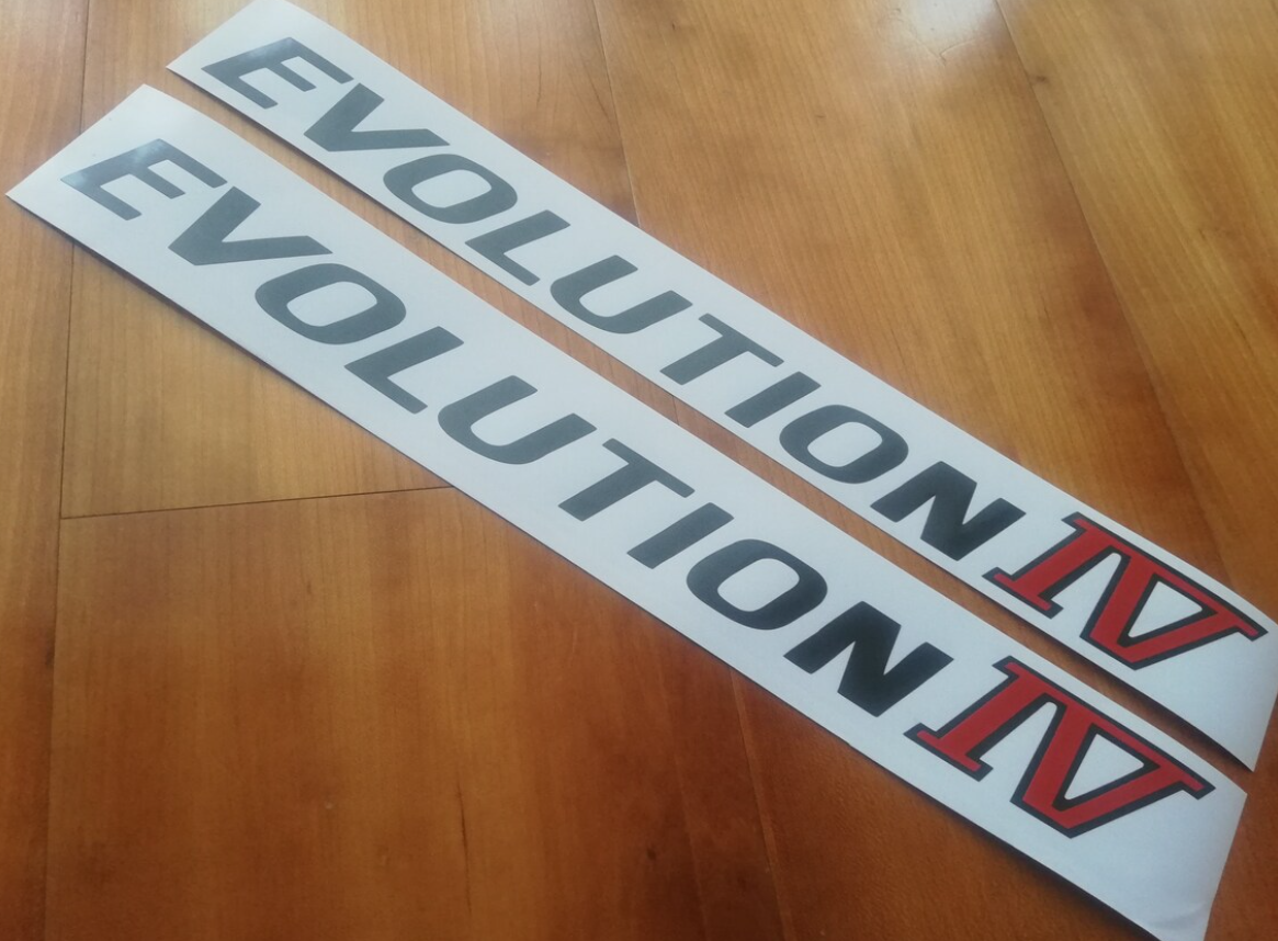 Lancer Evolution IV V VI side decals - Fits EVO 4 5 6 - Reproduction Sticker