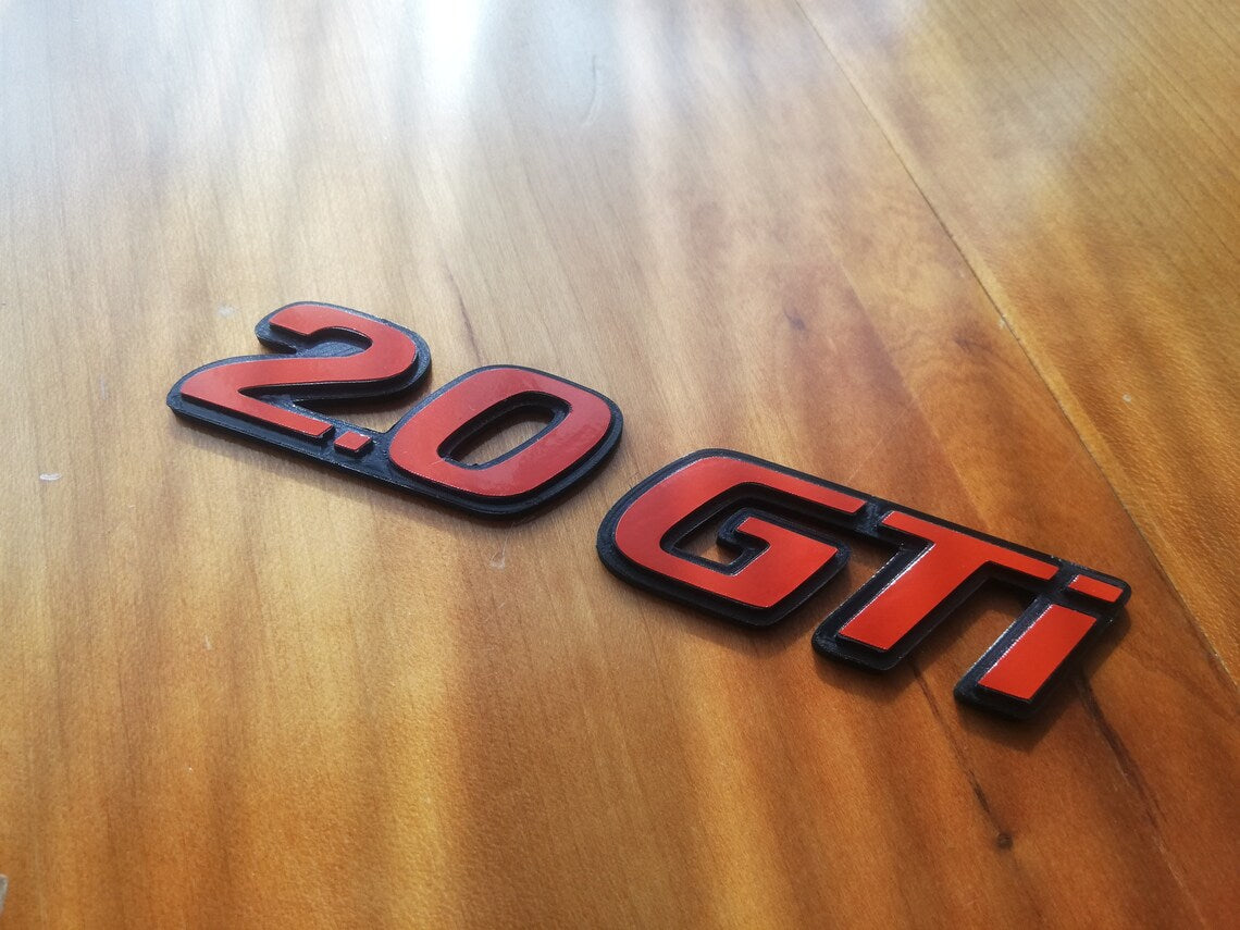 Almera GTI - SR20 - Rear Emblem Fits Almera N15 2.0 GTI - 3D Badge Red