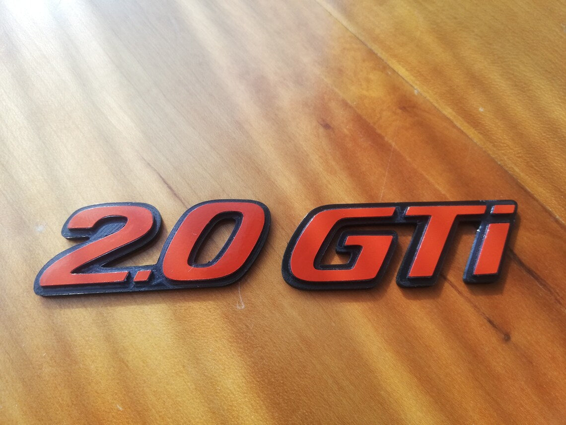 Almera GTI - SR20 - Rear Emblem Fits Almera N15 2.0 GTI - 3D Badge Red