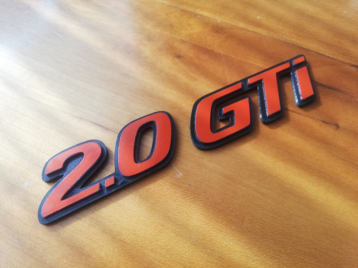 Almera GTI - SR20 - Rear Emblem Fits Almera N15 2.0 GTI - 3D Badge Red
