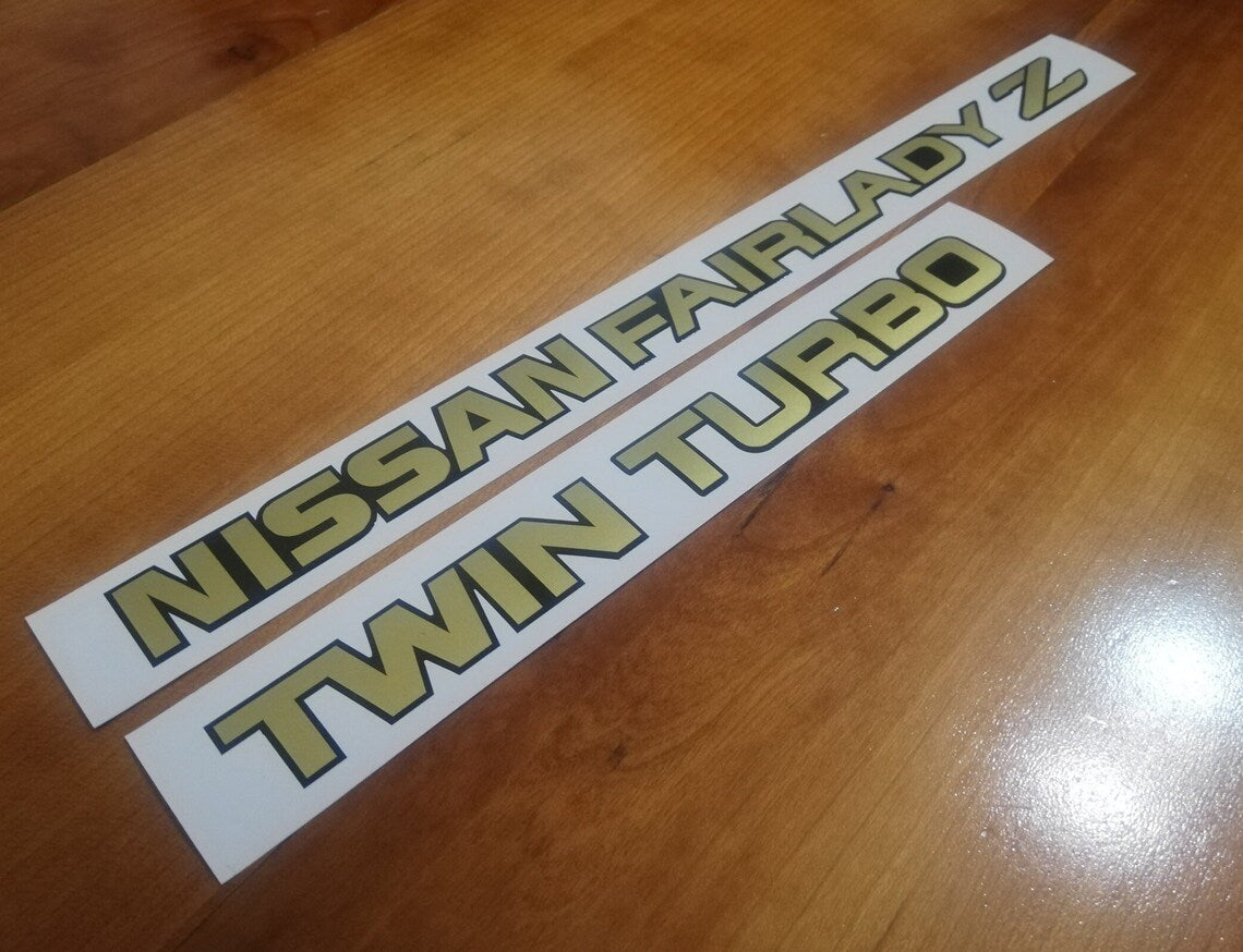 300ZX Fairlady Z Twin Turbo - VG30DETT V6 - OEM Look Rear Reproduction Sticker Decal