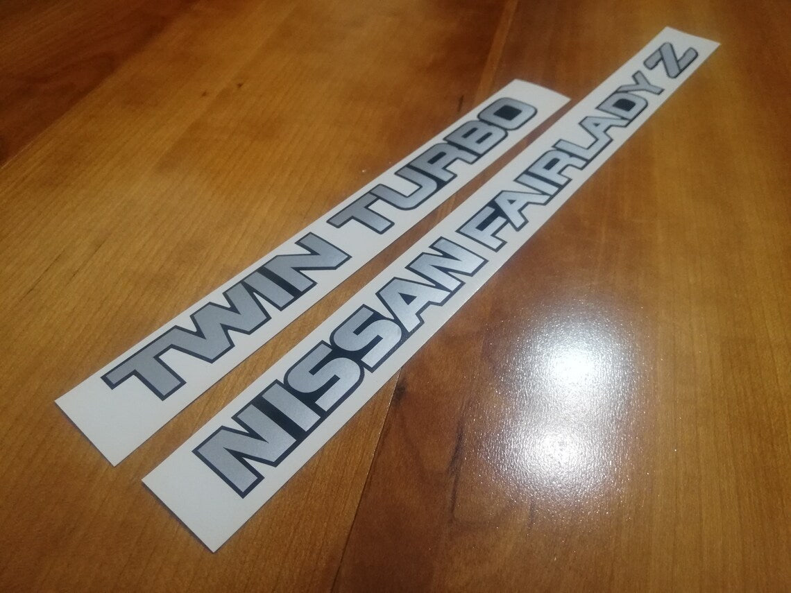 300ZX Fairlady Z Twin Turbo - VG30DETT V6 - OEM Look Rear Reproduction Sticker Decal
