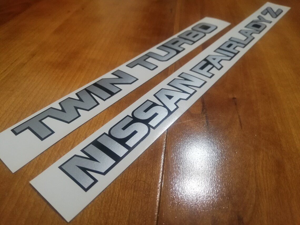 300ZX Fairlady Z Twin Turbo - VG30DETT V6 - OEM Look Rear Reproduction Sticker Decal