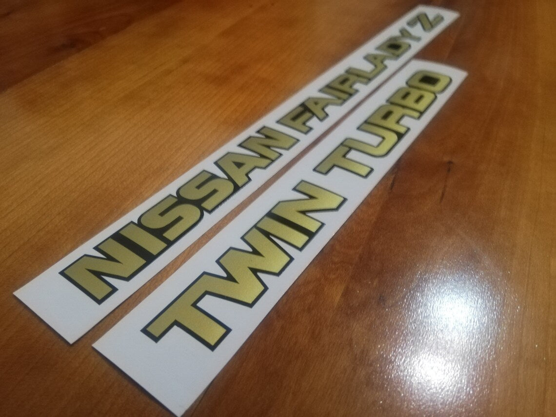 300ZX Fairlady Z Twin Turbo - VG30DETT V6 - OEM Look Rear Reproduction Sticker Decal