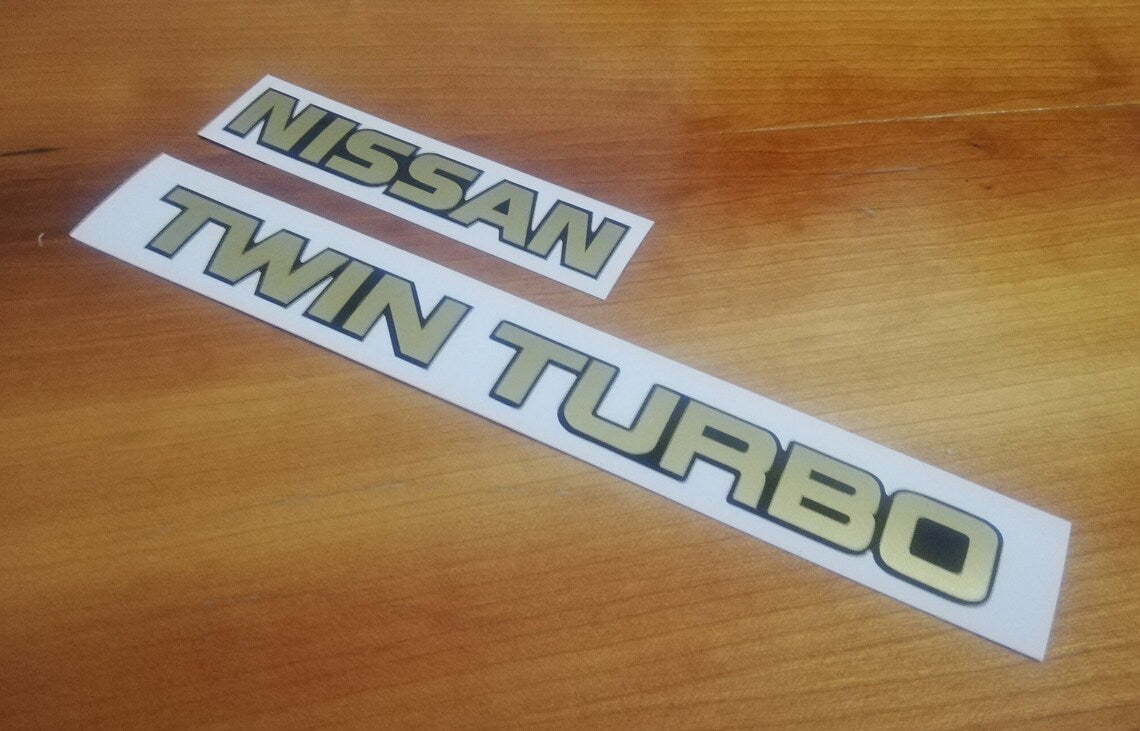 300ZX Twin Turbo - VG30DETT V6 - OEM Look Rear Reproduction Sticker Decal