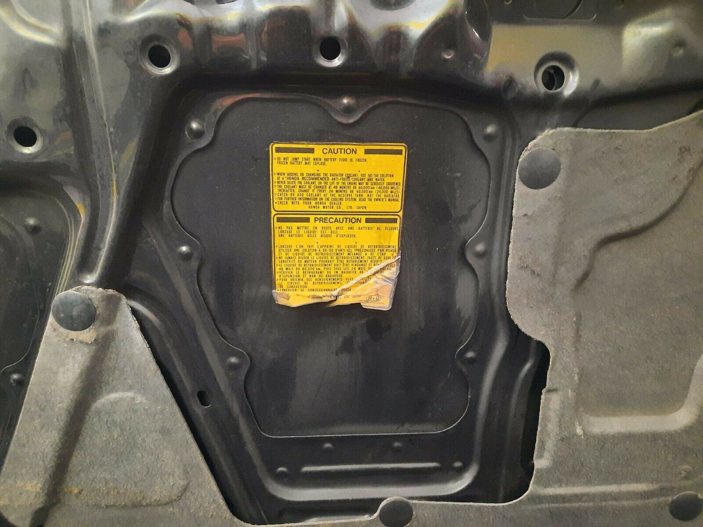 CRX Civic 88-91 - Fits D16 B16 Bonnet - Air Box Filter - Tyre Pressure Decal - JDM - Reproduction Sticker