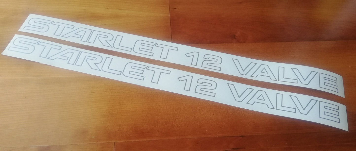 Starlet EP70 EP71 Side Decals - Starlet 12 Valve EP 70 Series 84-89 - Sticker Aftermarket