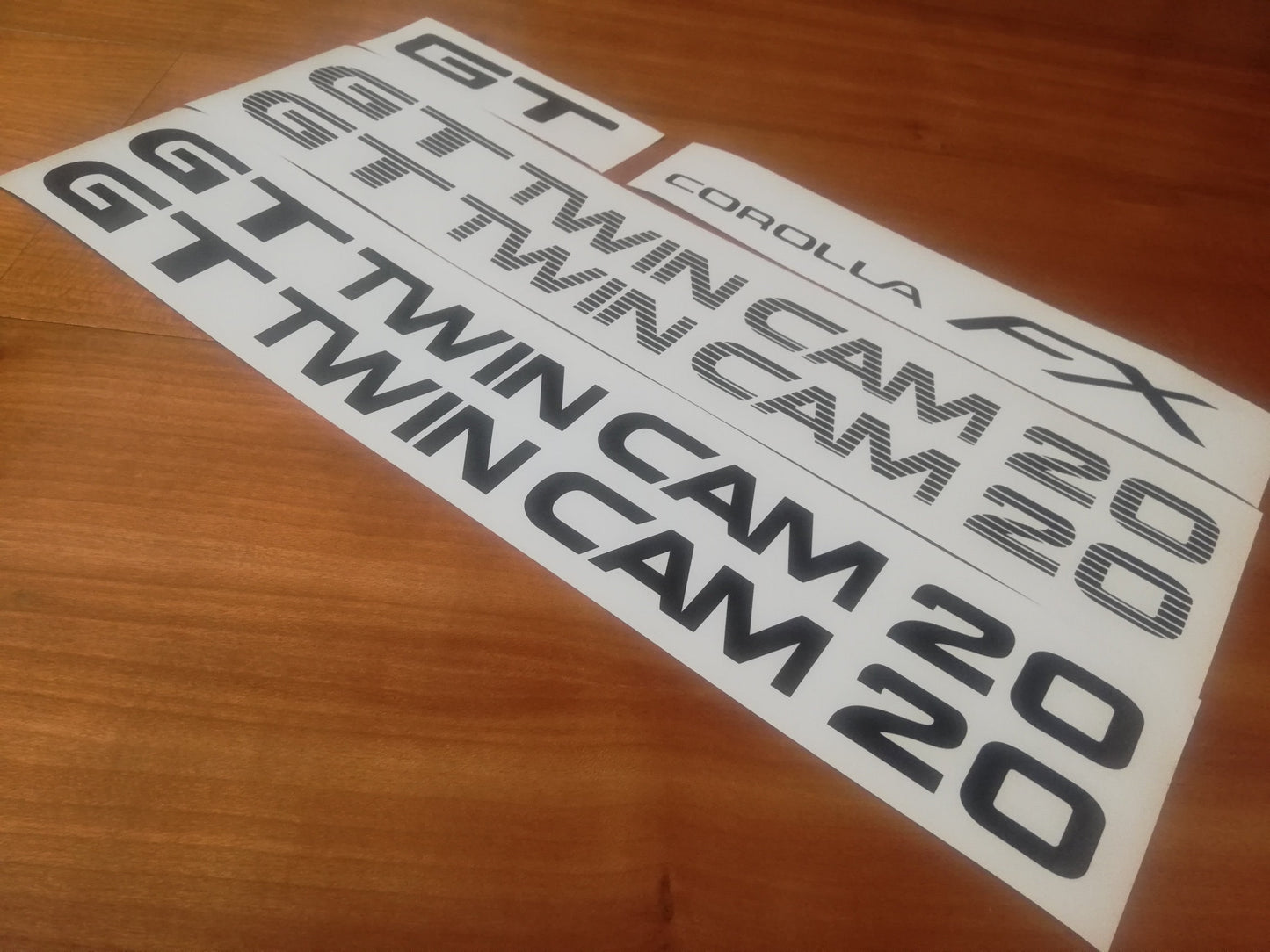 Corolla FX GT Twin Cam 20 - Reproduction Decals / Stickers