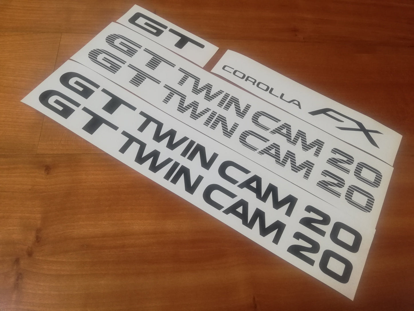 Corolla FX GT Twin Cam 20 - Reproduction Decals / Stickers