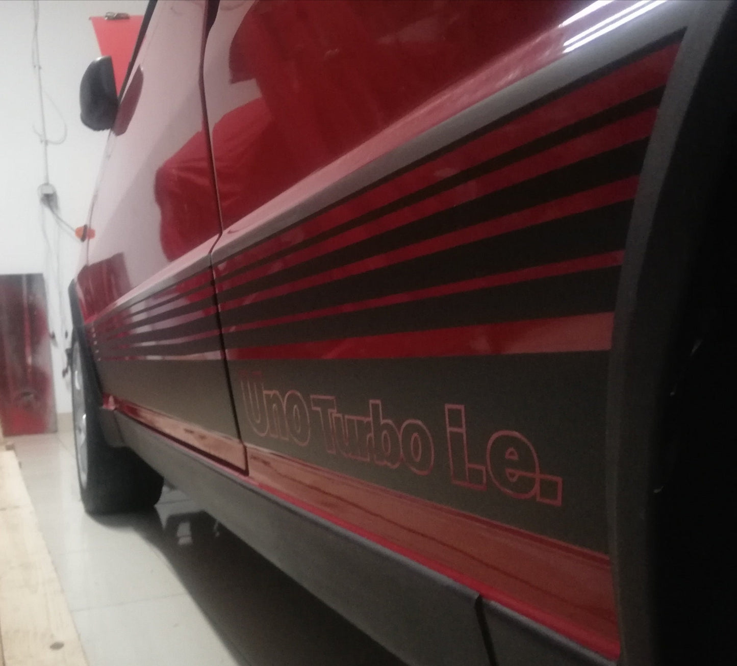 MK1 Uno Turbo i.e - Fits (Black) Fiat Phase 1 Abarth Uno - Decals / Sticker Kit