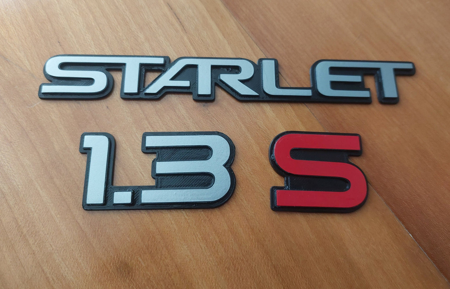 Starlet EP70 EP71 1.3 S Badge - Starlet 1.3S Emblem EP 70 Series 84-89 - 3D Reproduction