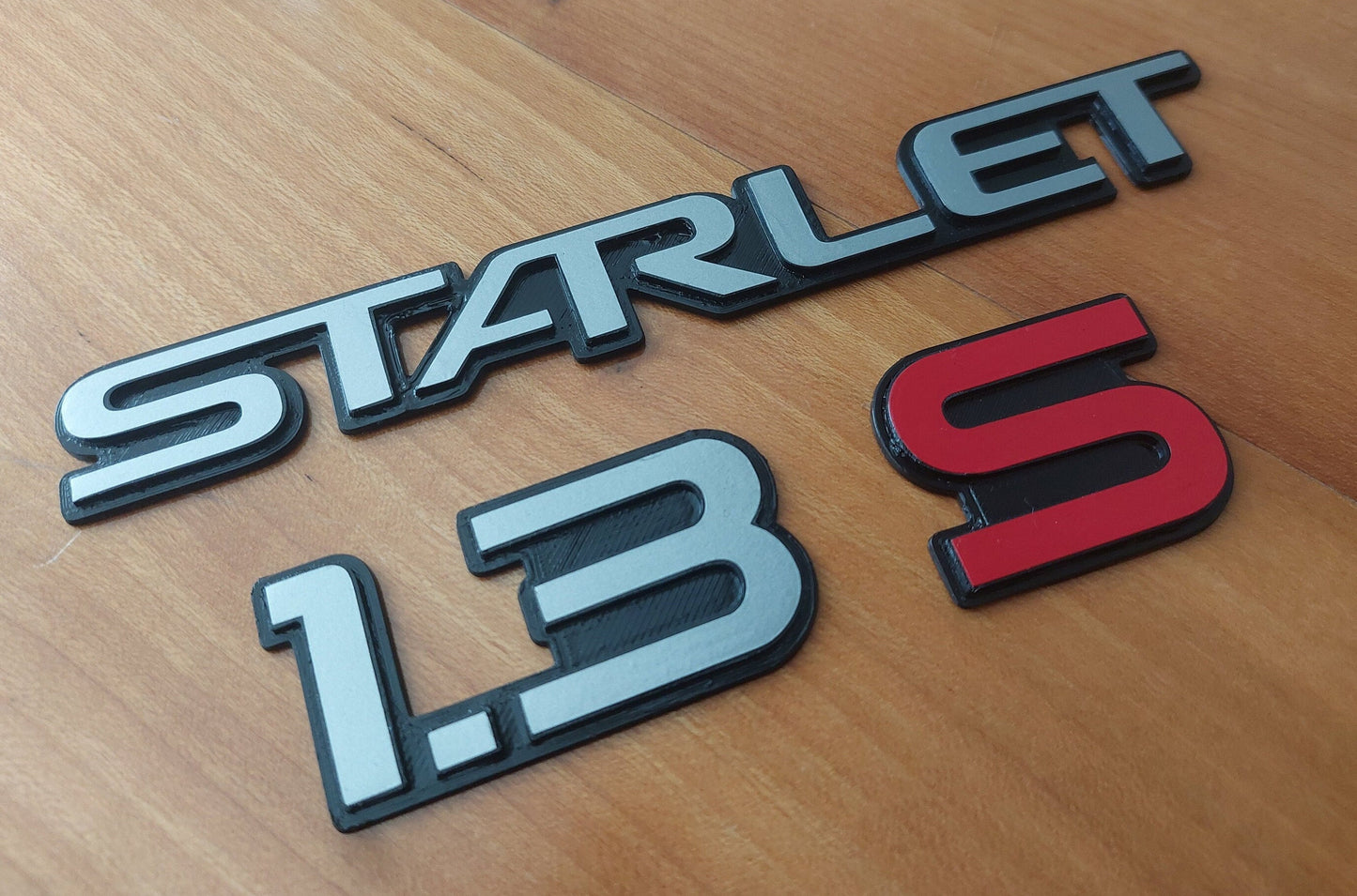 Starlet EP70 EP71 1.3 S Badge - Starlet 1.3S Emblem EP 70 Series 84-89 - 3D Reproduction