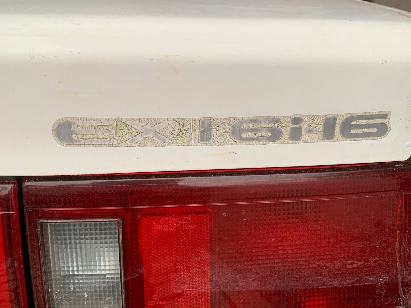 Civic 88-91 EF EX Sedan - 4th Gen - rear reproduction sticker civic