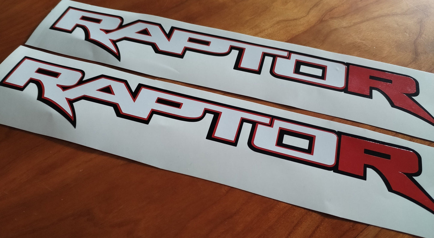 Raptor Ranger Red "R" Side Decals Pick-Up - 70cm/27' - 4x4 Off Road - Fits Ford Bedside - Sticker