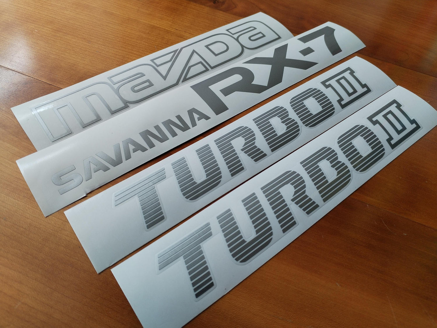 RX-7 FC Turbo Replacement Rear Side Stickers - RX7 Aftermarket Decal emblem
