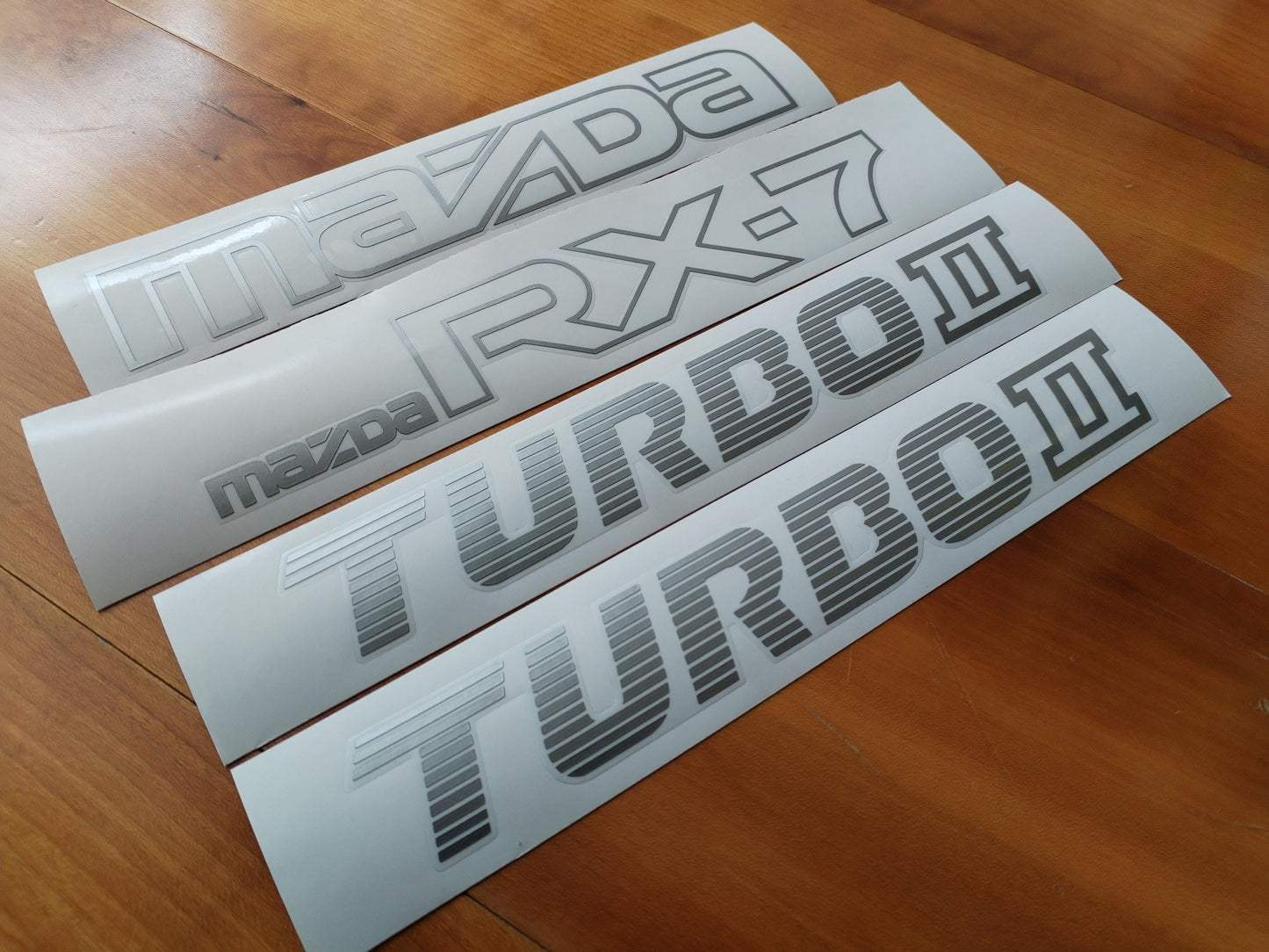 RX-7 FC Turbo Replacement Rear Side Stickers - RX7 Aftermarket Decal emblem