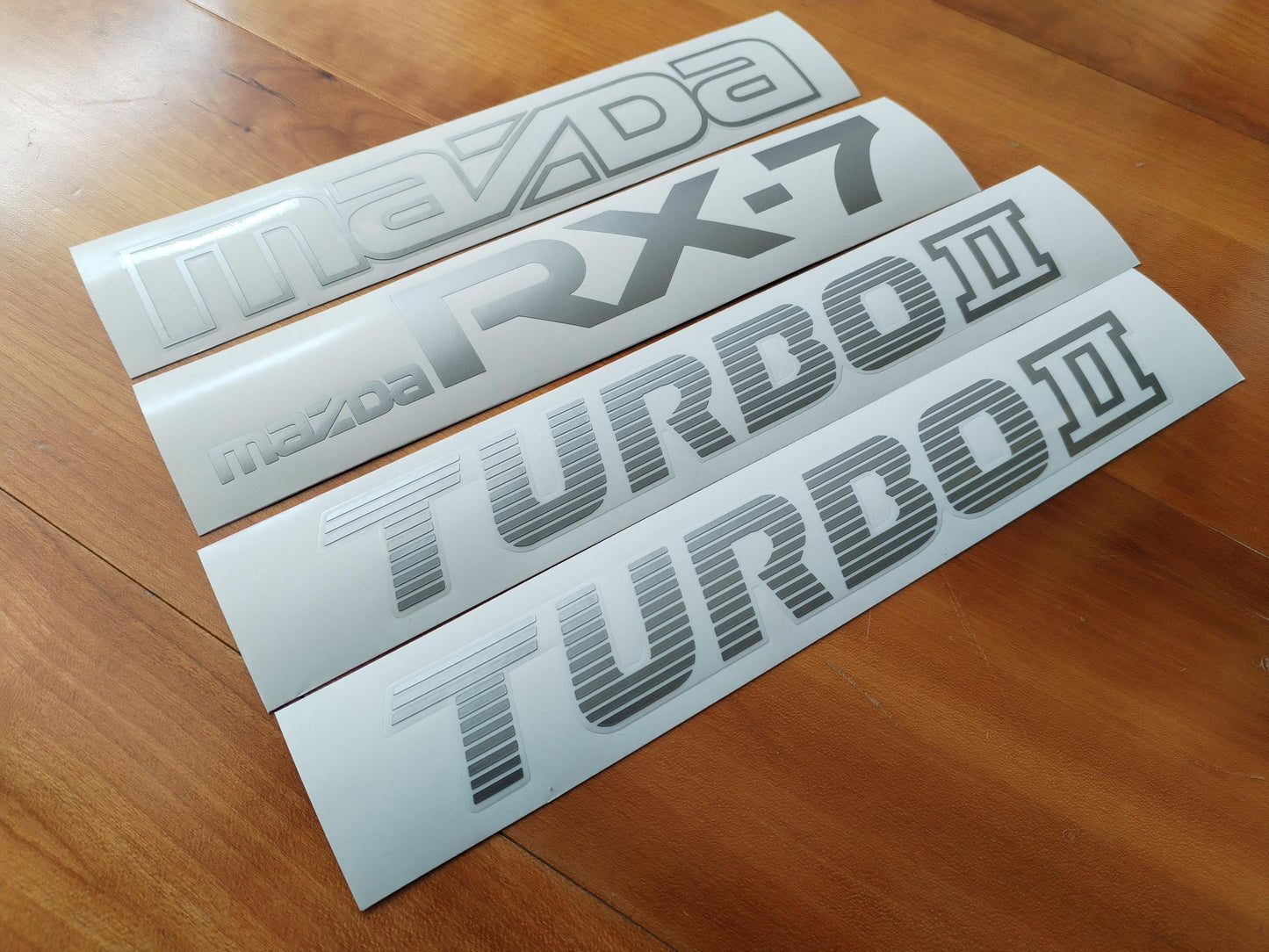 RX-7 FC Turbo Replacement Rear Side Stickers - RX7 Aftermarket Decal emblem
