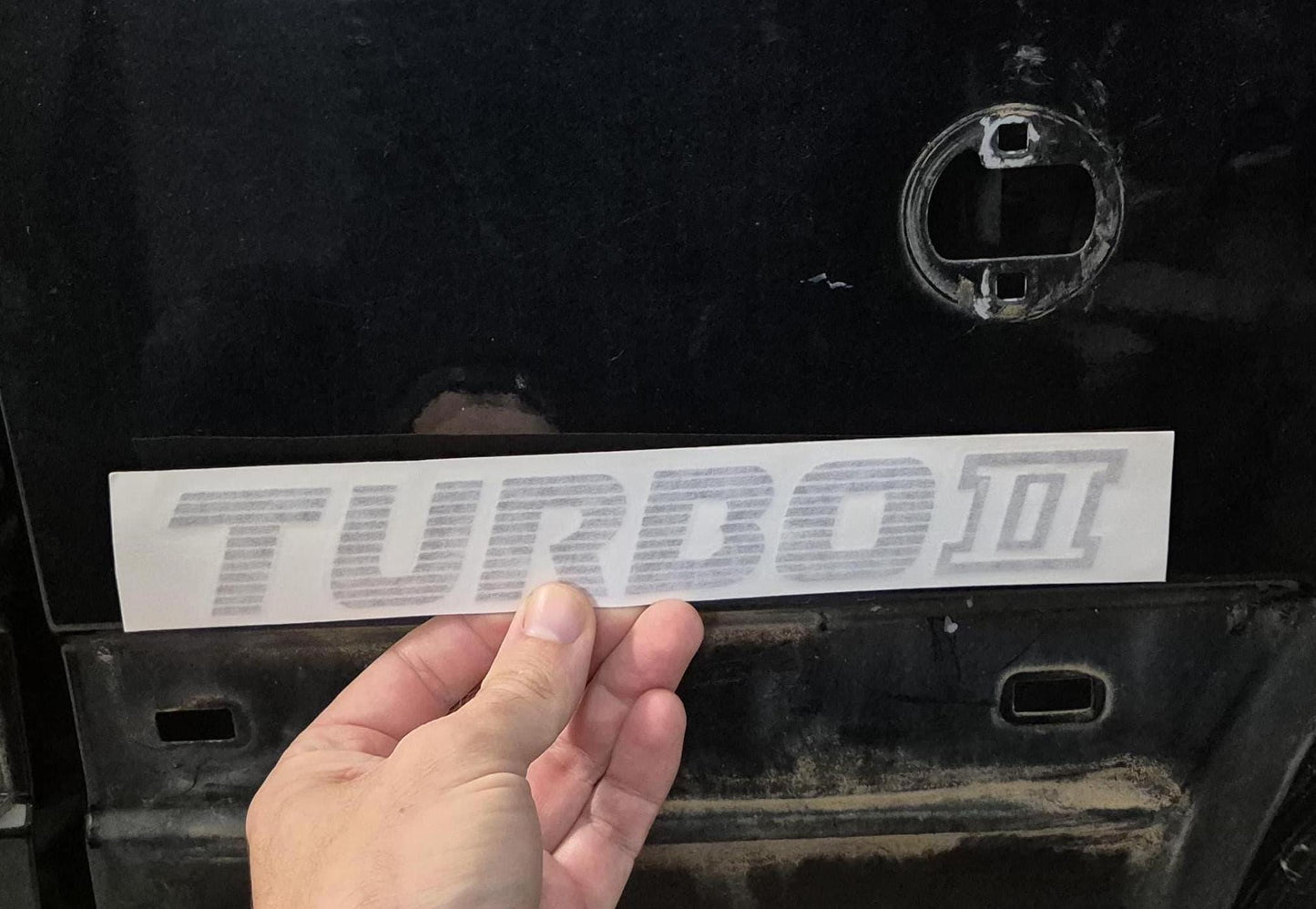 RX-7 FC Turbo Replacement Rear Side Stickers - RX7 Aftermarket Decal emblem