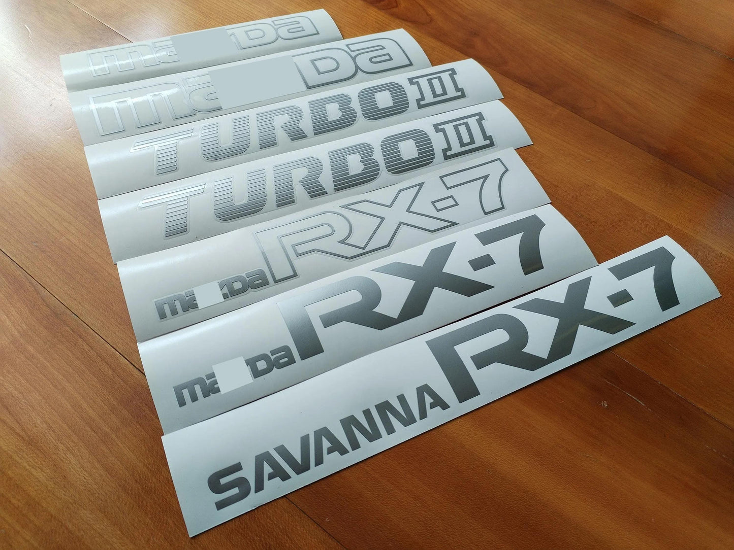 RX-7 FC Turbo Replacement Rear Side Stickers - RX7 Aftermarket Decal emblem