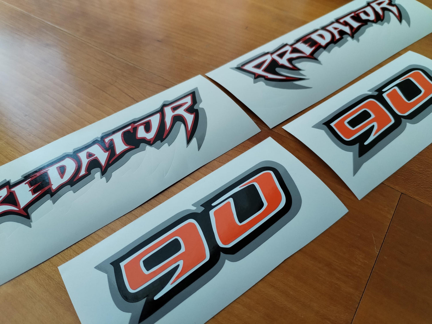 Predator 2x 90 Side Decals - 4x4 ATV - Predator Quad - Decals / Sticker Kit