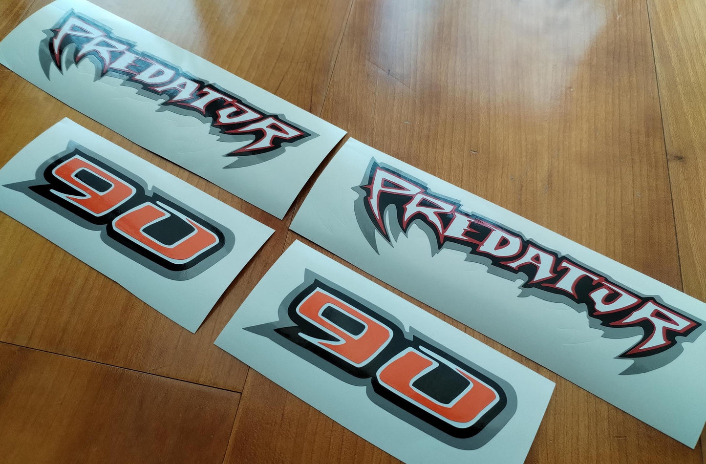 Predator 2x 90 Side Decals - 4x4 ATV - Predator Quad - Decals / Sticker Kit