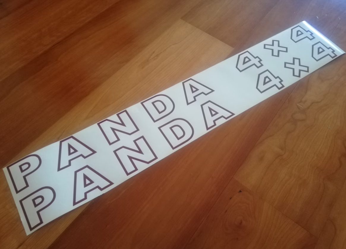 Panda Sisley 4x4 Side Door Sticker - Fits Fiat Panda 4x4 - Decal 2x Set