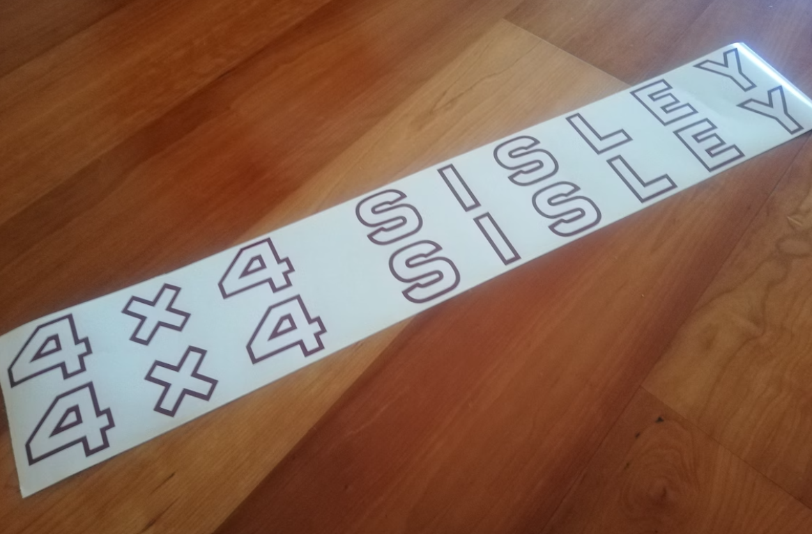 Panda Sisley 4x4 Side Door Sticker - Fits Fiat Panda 4x4 - Decal 2x Set