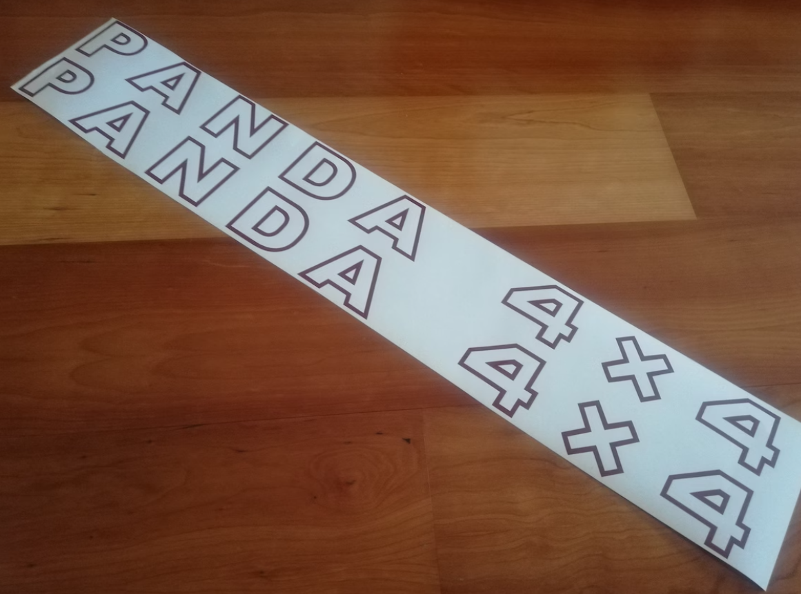 Panda Sisley 4x4 Side Door Sticker - Fits Fiat Panda 4x4 - Decal 2x Set