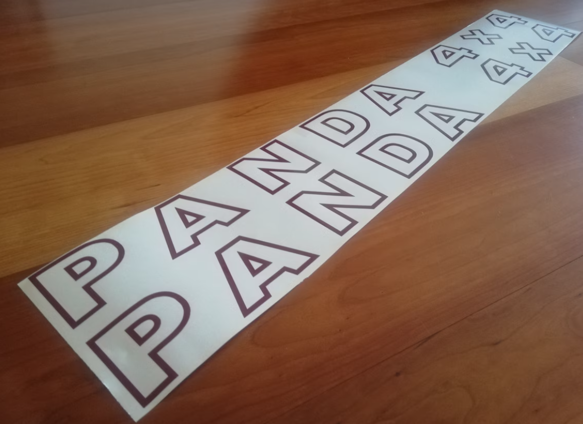 Panda Sisley 4x4 Side Door Sticker - Fits Fiat Panda 4x4 - Decal 2x Set