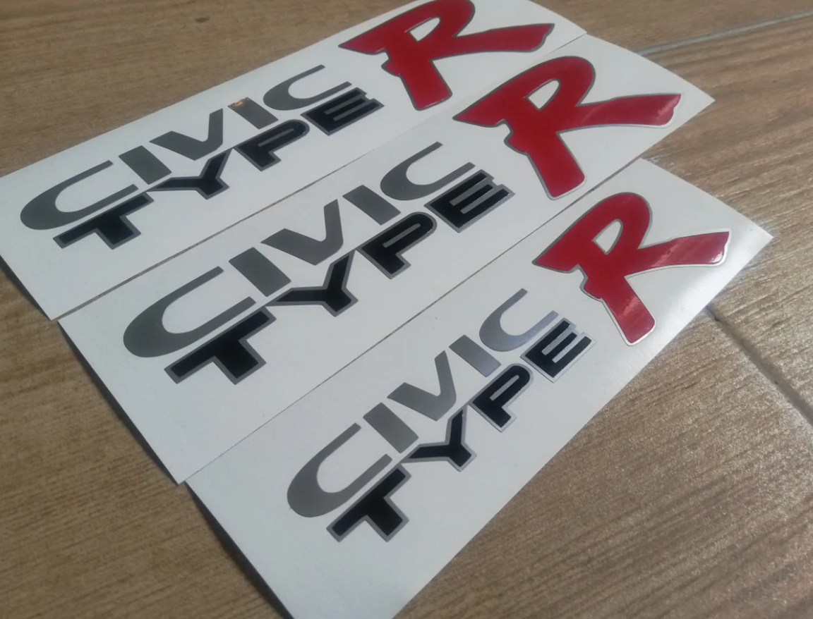 Civic EK Type R - Fits Civic 96-00 - Reproduction Decal / Stickers - EK9
