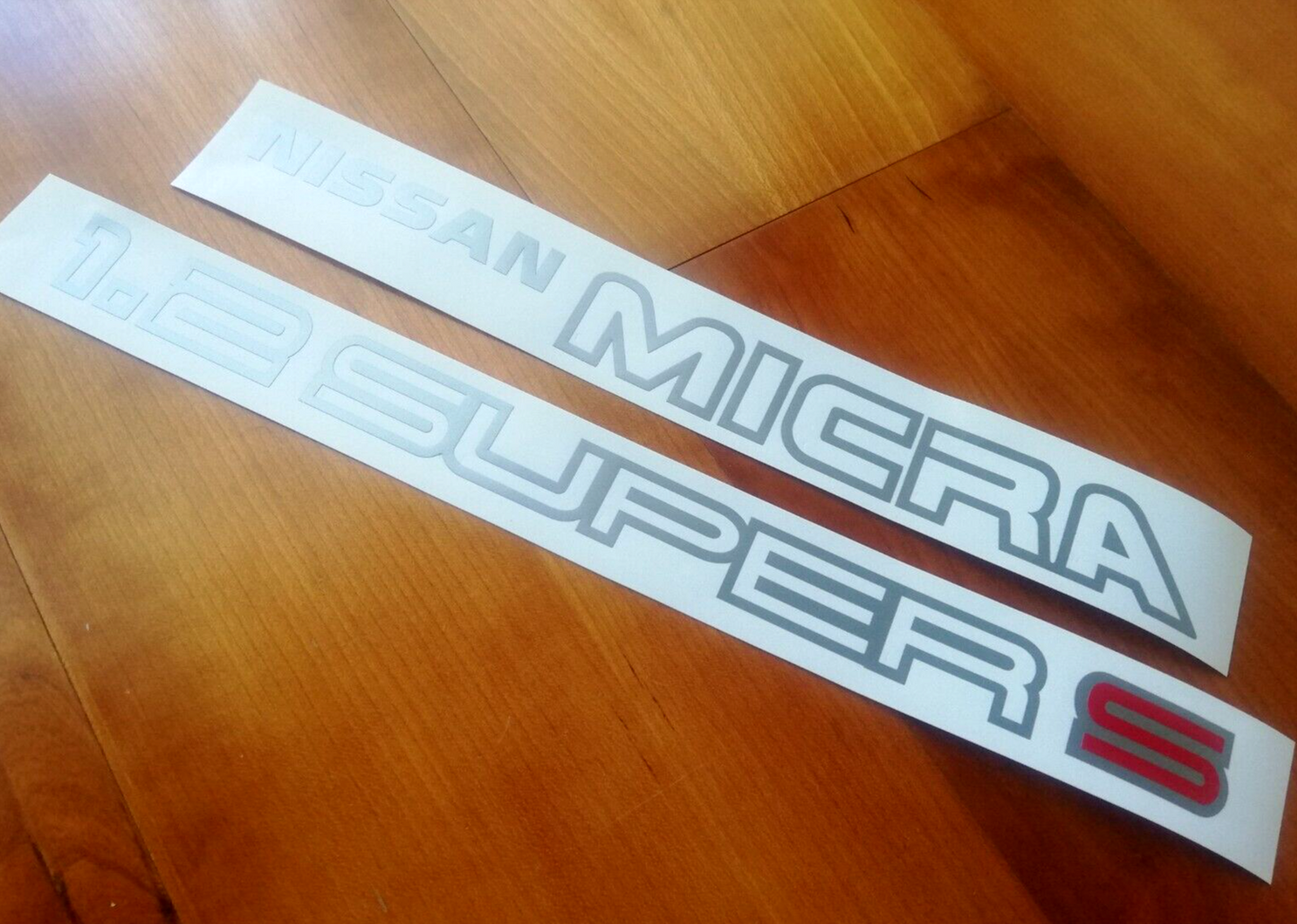 Micra 1.2 Super S Rear Decals - Fits MK1 K10 SuperS - Reproduction Stickers
