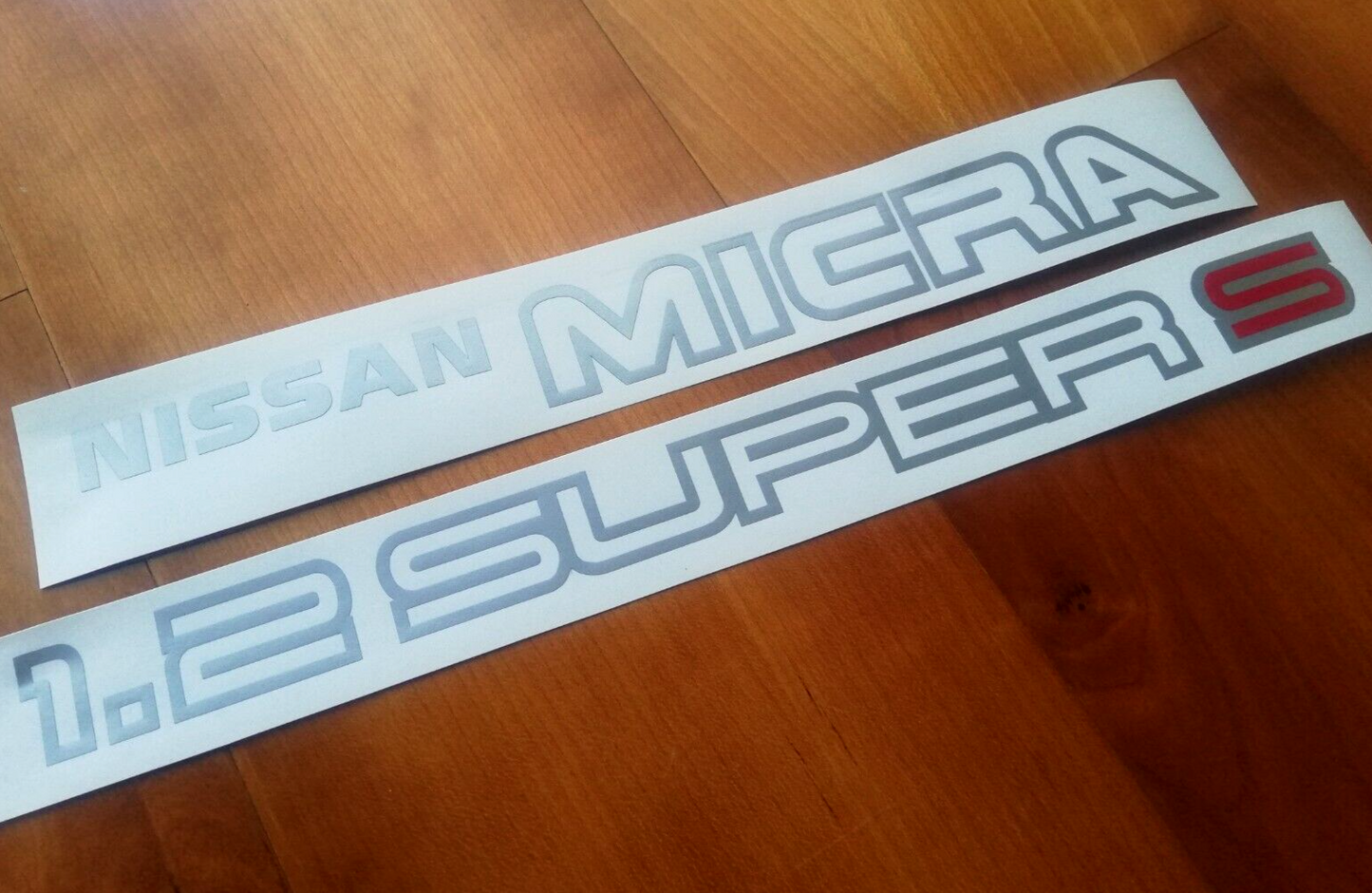 Micra 1.2 Super S Rear Decals - Fits MK1 K10 SuperS - Reproduction Stickers
