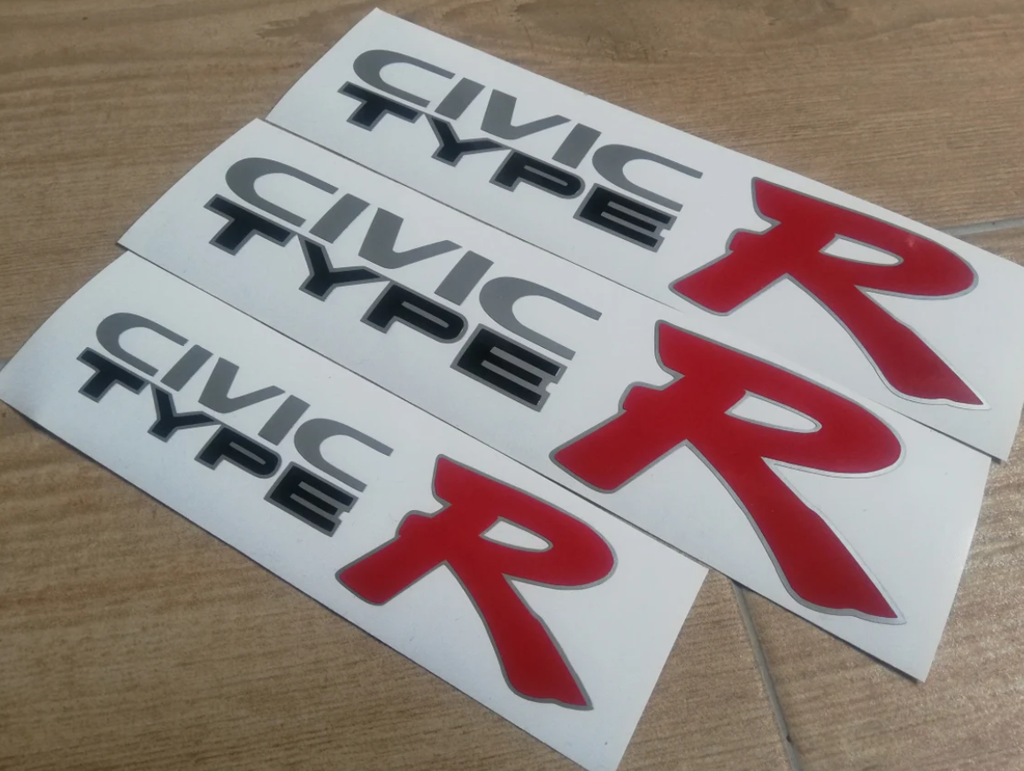 Civic EK Type R - Fits Civic 96-00 - Reproduction Decal / Stickers - EK9
