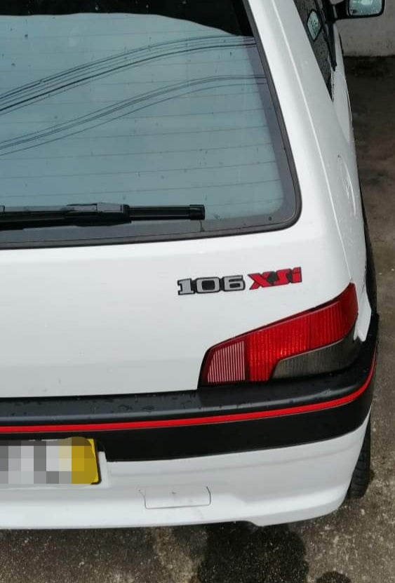 Peugeot 106 XSI - Rear Stickers - Fits Peugeot - Reproduction Decals / Sticker