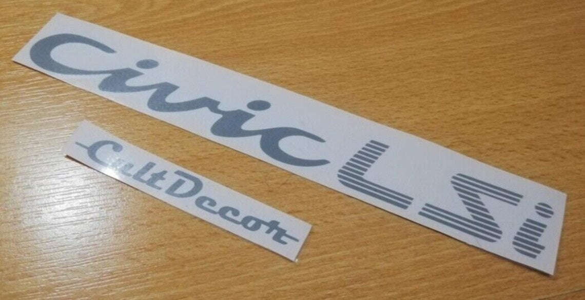 Civic 92-95 Hatchback EG - Rear Stickers - VTi LSi Ex DXi Lx Vx Cx Sir Esi GLi Si