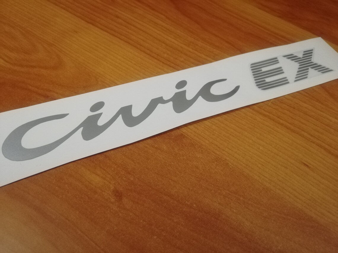 Civic 92-95 Hatchback EG - Rear Stickers - VTi LSi Ex DXi Lx Vx Cx Sir Esi GLi Si
