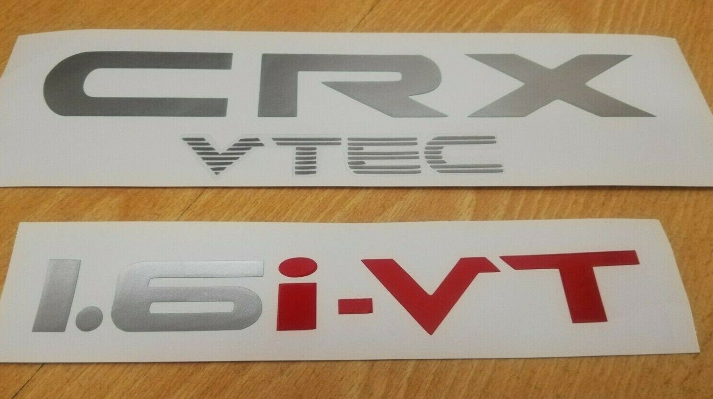 CRX Vtec iVT - 1.6i-VT - Fits CRX ED9 / ED8 / EE9 - Rear Reproduction Decal
