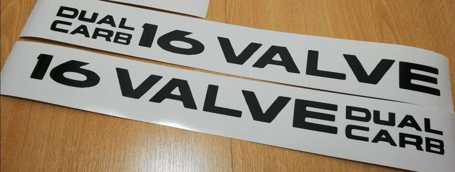 DUAL Carb 16 Valve - Fits Civic EF CRX 88-91 Side Decals / Stickers