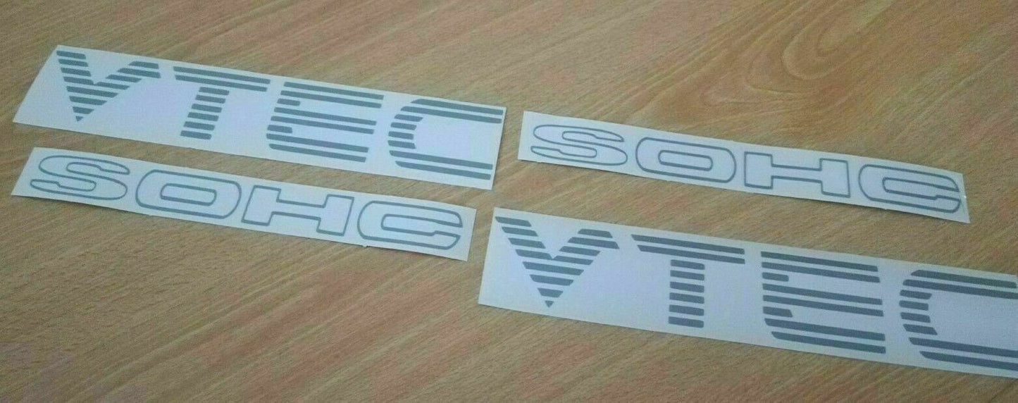 SOHC VTEC - Fits Civic Si B16 D16 EJ Eg Em1 Side Decals / Stickers - 15" - 40cm