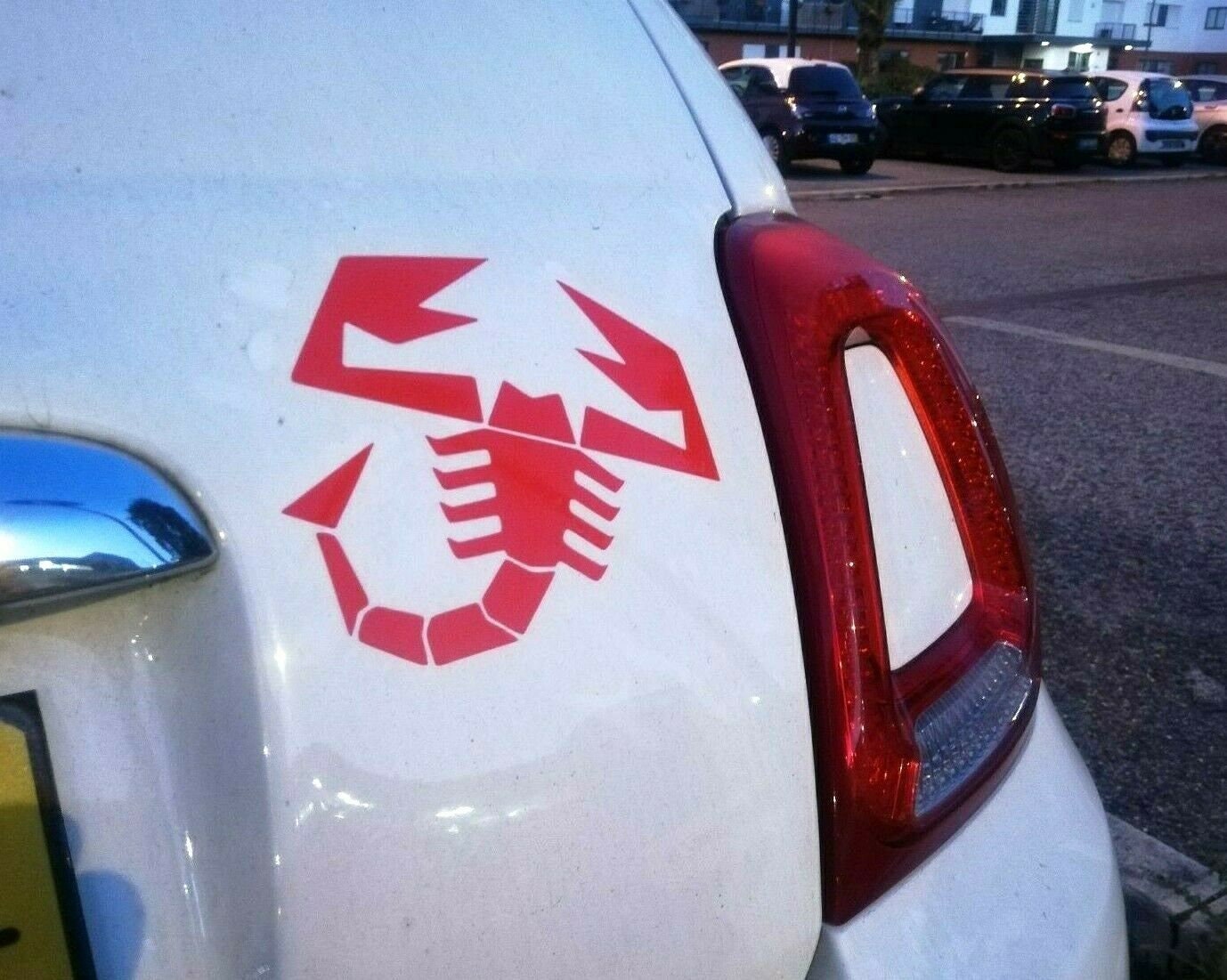 Stripe Fender Wing + Rear Scorpion - Fits Fiat 500 Abarth Punto - Sticker
