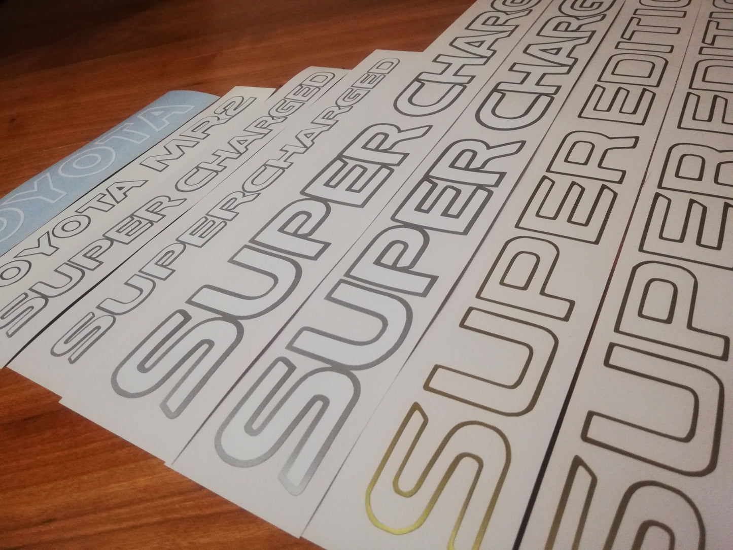 MR2 MK1 AW11 Decal Kit - Fits MR2 Super Charged Super Edition - Reproduction