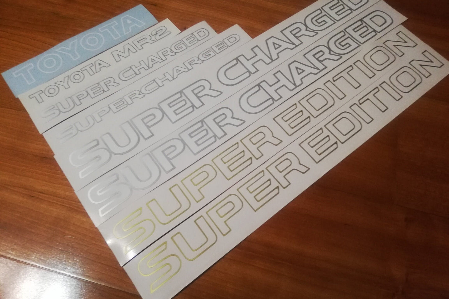 MR2 MK1 AW11 Decal Kit - Fits MR2 Super Charged Super Edition - Reproduction