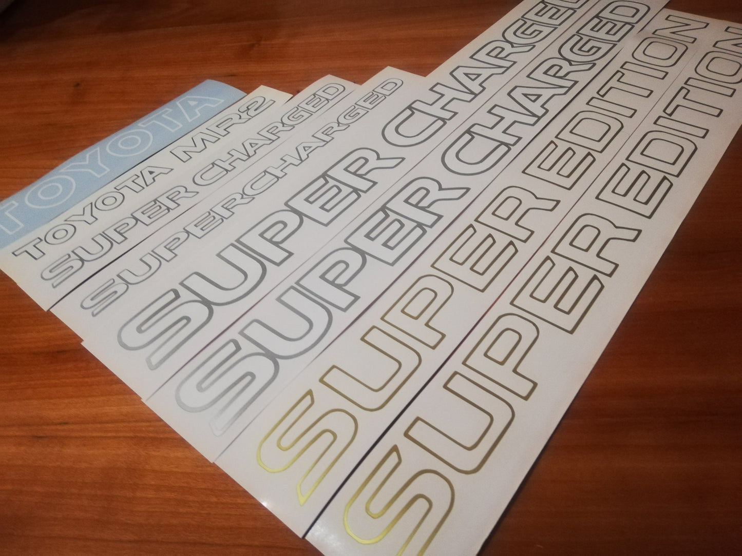 MR2 MK1 AW11 Decal Kit - Fits MR2 Super Charged Super Edition - Reproduction