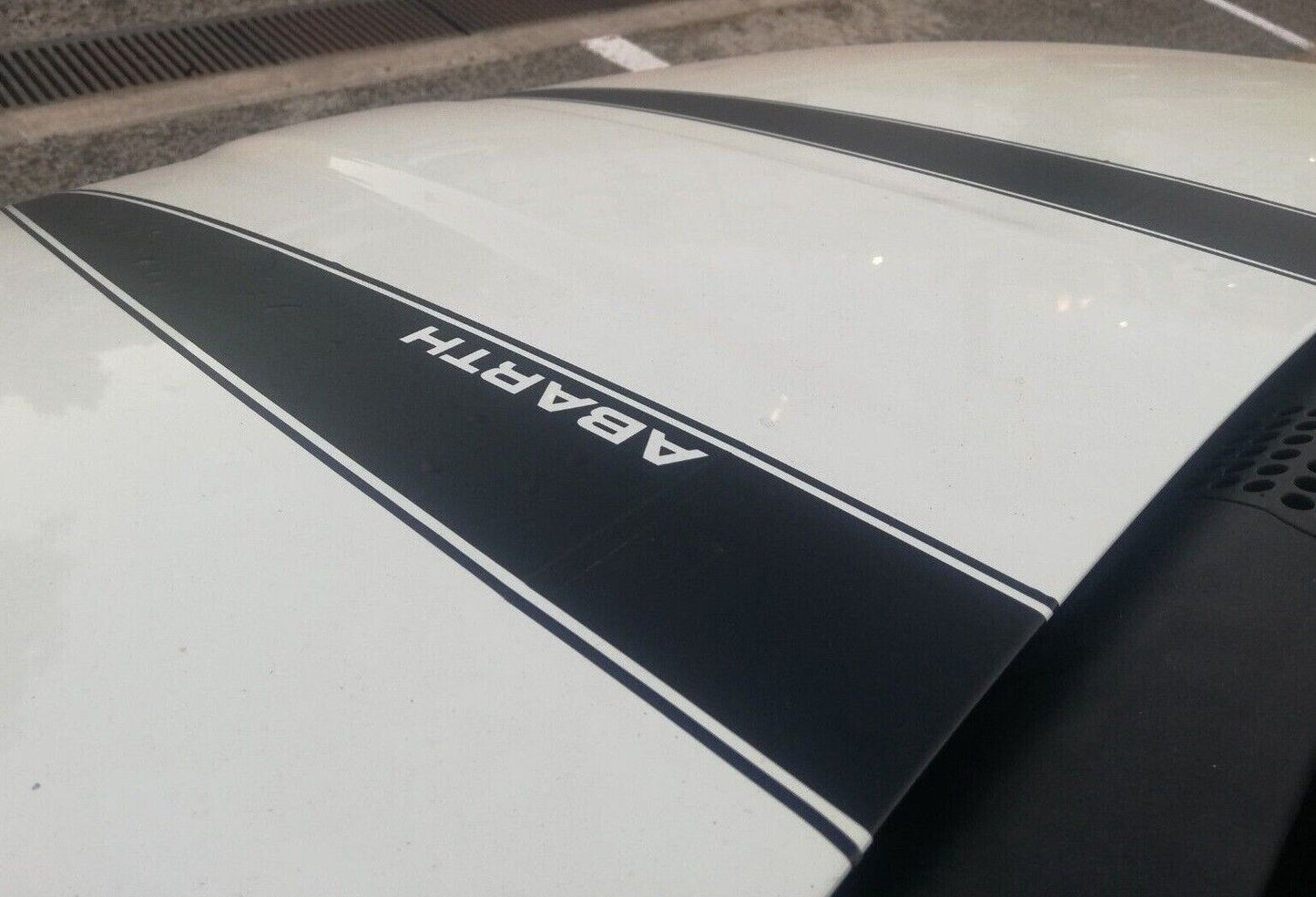 Stripe Hood Scorpion - Fits Fiat 500 595 Abarth Fiat - Decals / Sticker