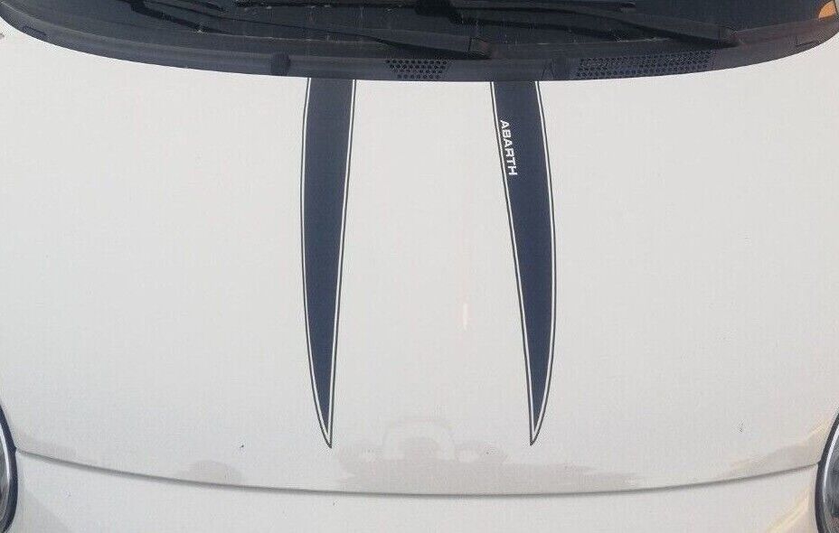 Stripe Hood Scorpion - Fits Fiat 500 595 Abarth Fiat - Decals / Sticker